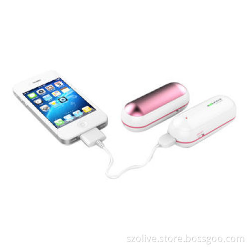 Battery powered portable heater with external power bank